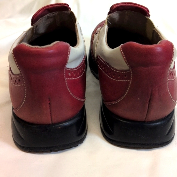 Sandbaggers Madison Golf Slip-On Shoe Red/White Size 10 EUC - Picture 4 of 8